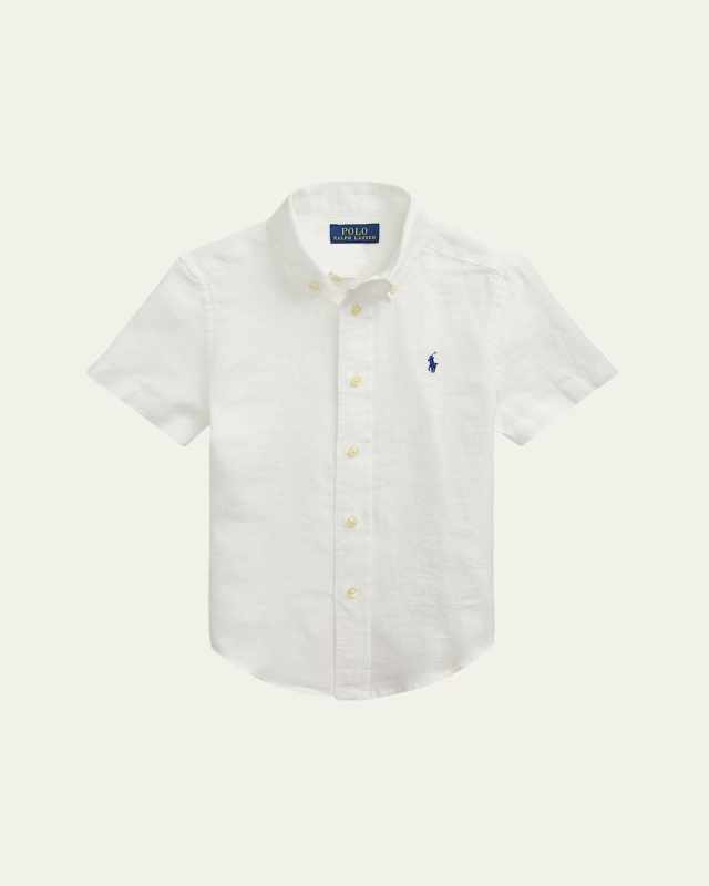 Boy's Linen Sport Shirt, Size 2-7